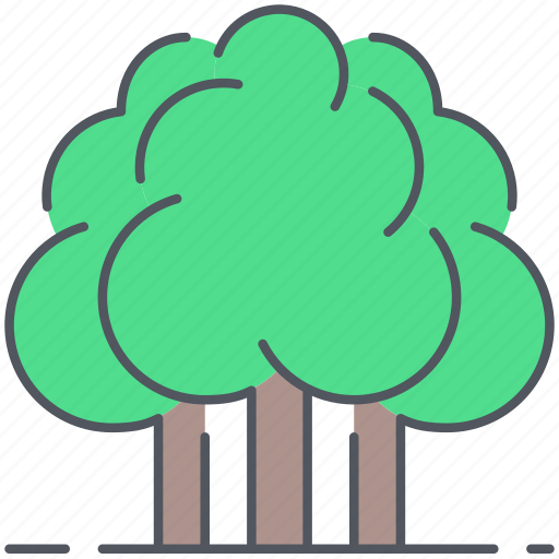 Decidious, trees, birch, forest, greenery, nature, oak icon - Download on Iconfinder