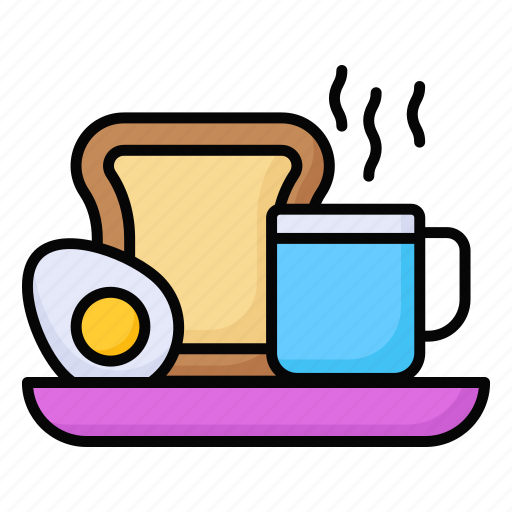 Breakfast, tray, food, meal, egg, tea, cup icon - Download on Iconfinder