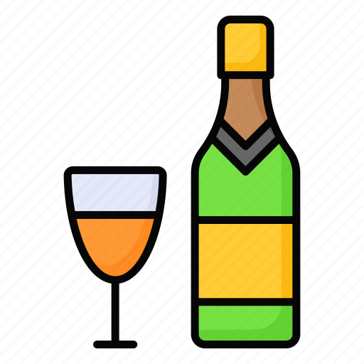 Champagne, alcohol, wine, whisky, brandy, vodka, beverage icon - Download on Iconfinder
