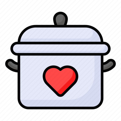 Cooking, pot, kitchenware, kitchen, saucepan, mothers day, love icon - Download on Iconfinder