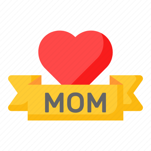 Banner, mothers day, ribbon, mom, confetti, party, celebration icon - Download on Iconfinder