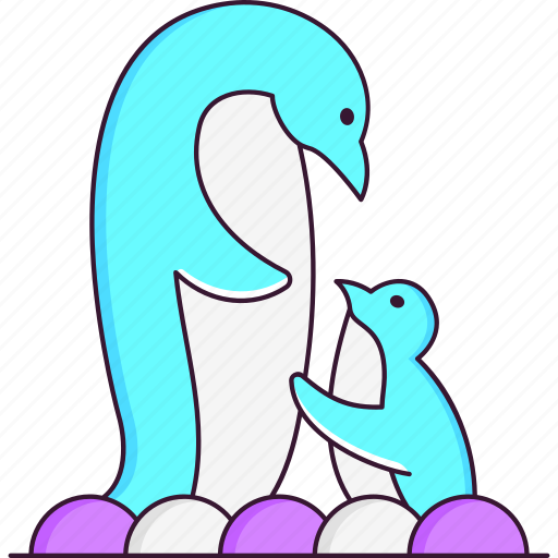 Penguin, monther day, mother, baby icon - Download on Iconfinder