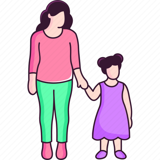 Walking, mother, love, baby, daughter icon - Download on Iconfinder