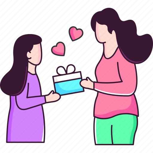Girl, mother, gift, mothers day, love icon - Download on Iconfinder