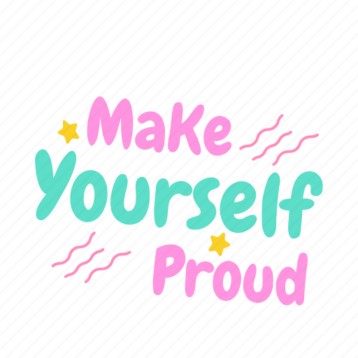 Self, esteem, expression, feeling, compliment, motivation, sticker sticker - Download on Iconfinder