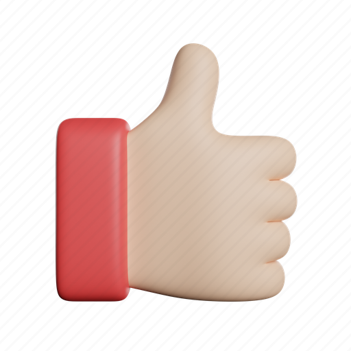 Thumbs, up, thumb, hand, vote, like 3D illustration - Download on Iconfinder