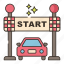 car, position, racing, starting 