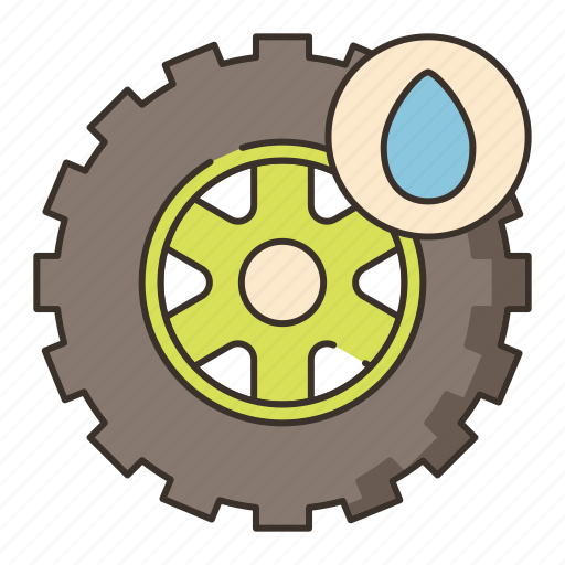 Rain, tire, tyre, wet icon - Download on Iconfinder
