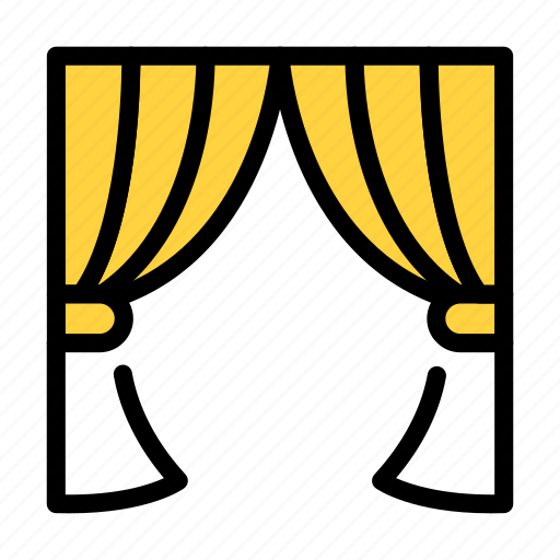 Curtains, stage, theater, movie, film icon - Download on Iconfinder