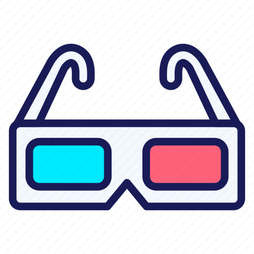 3d, cinema, effect, glasses, movie icon - Download on Iconfinder