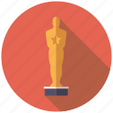 award, cinema, entertainment, gold, movie, statue, winner