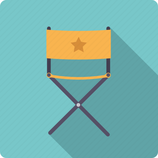 Cast, chair, cinema, entertainment, folding, movie, star icon - Download on Iconfinder