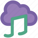 cloud music, music note, note, sound, sound note, volume note 