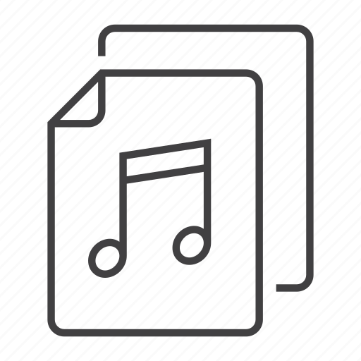 Audio, document, file, melody, multimedia, music, playlist icon - Download on Iconfinder