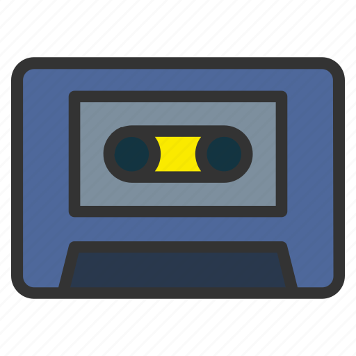 Audio, audio cassette, cassette, cassette tape, compact cassette, tape icon - Download on Iconfinder