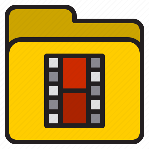 Vdo, folder, multimedia, movie, entertainment, media icon - Download on Iconfinder