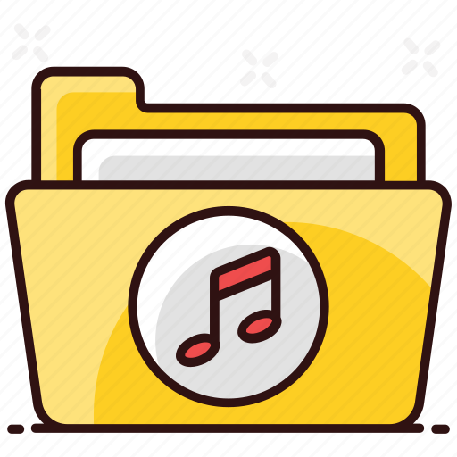 Audio file, media folder, music, music binder, music file, music folder, recording file icon - Download on Iconfinder