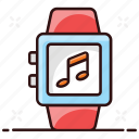 digital watch wrist watch, music, music watch, smartwatch, sound track watch, watch