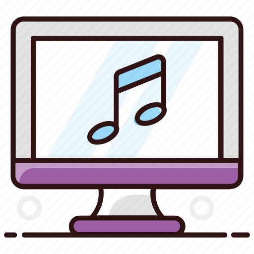Computer music, internet music, music, music streaming, online, online music, sound app icon - Download on Iconfinder