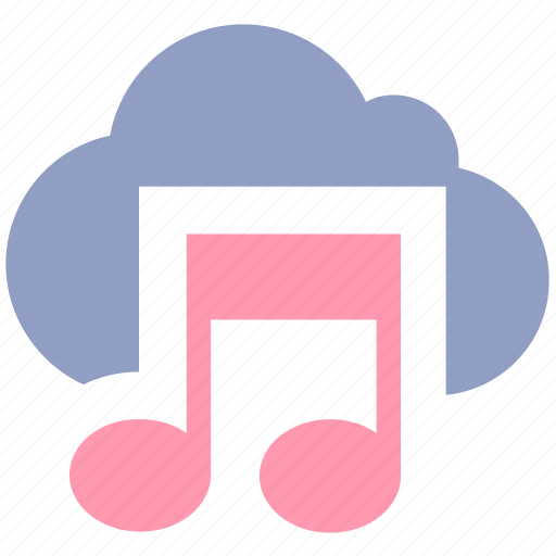 Cloud, multimedia, music, musical note, storage, wireless icon - Download on Iconfinder
