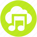cloud, multimedia, music, musical note, storage, wireless
