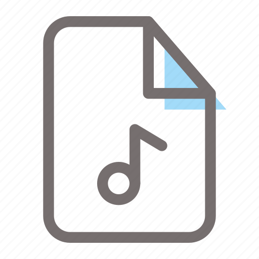 Music, file, document, extension, multimedia icon - Download on Iconfinder