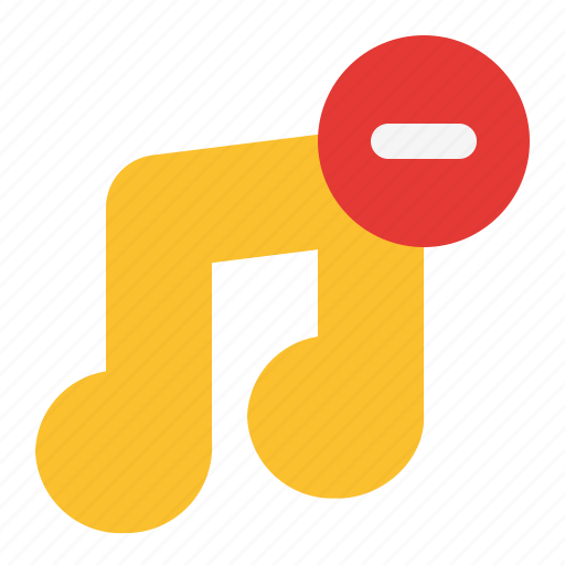 Delete, music, remove, audio, song icon - Download on Iconfinder