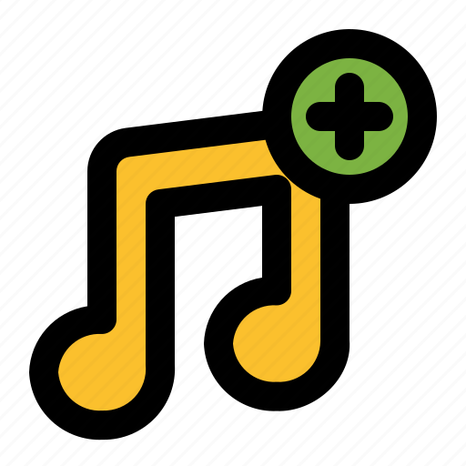 Add, music, plus, song, audio icon - Download on Iconfinder
