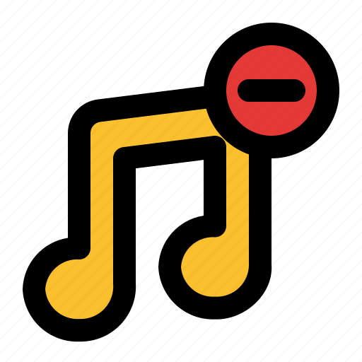 Delete, music, remove, audio, song icon - Download on Iconfinder