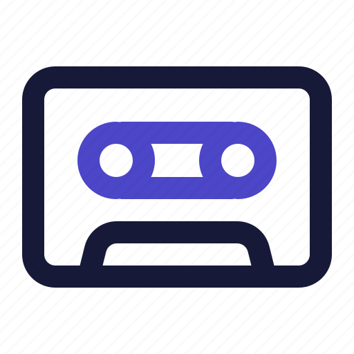 Cassette, music, tape, radio, recording, and, multimedia icon - Download on Iconfinder