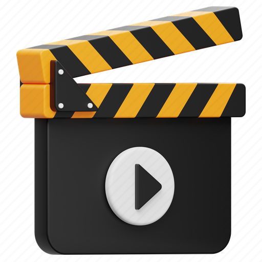 Clapperboard, film, action, cinema, video, play, tool icon - Download on Iconfinder