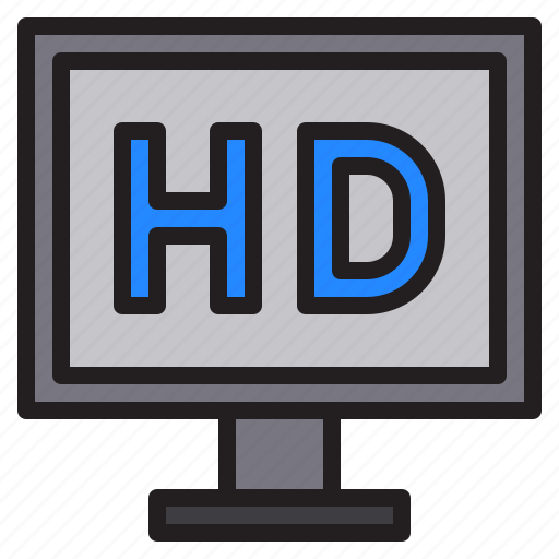 Hd, multimedia, media, movie, entertainment icon - Download on Iconfinder