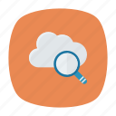cloud, magnifier, search, server