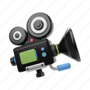 multimedia, video, photo, microphone, 4k, 3d illustration