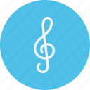 clef, instrument, media, multimedia, music, treble, video 