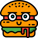 burger, cheese burger, fast food, food, happy, junk food, smiley