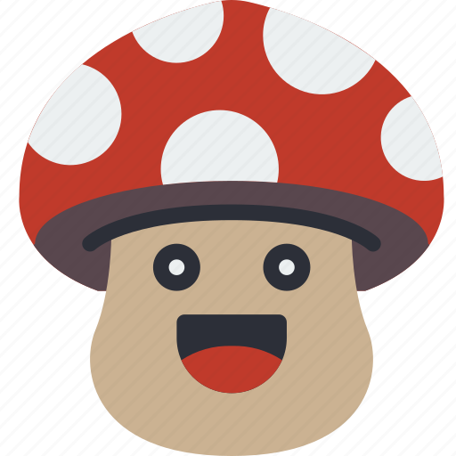 Fungi, happy, mushroom, smiley, toadstool icon - Download on Iconfinder