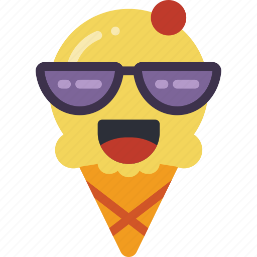 Cool, cream, happy, ice, lolly, shades, sunglasses icon - Download on Iconfinder