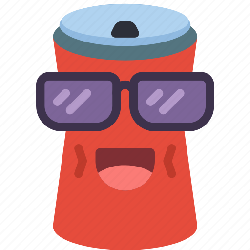 Can, cool, drink, fizzy, happy, shades icon - Download on Iconfinder
