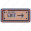 exit, 1 
