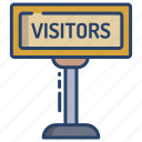 visitors, board
