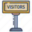 visitors, board 