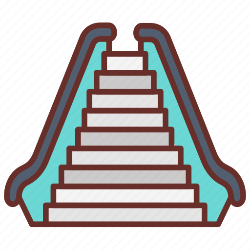 Escalator, transportation, automated, system, lift, museum, stairs icon - Download on Iconfinder