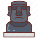 moai, stone, monoliths, statue, chief, archaeology, monument