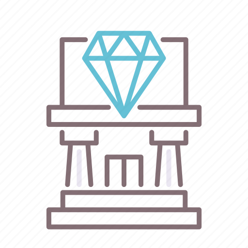 Diamond, exhibition, geological, museum icon - Download on Iconfinder