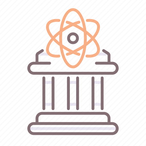 Atom, building, museum, science icon - Download on Iconfinder