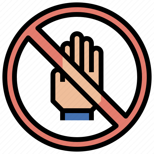 Gestures, hand, hands, no, prohibition, security, touch icon - Download on Iconfinder
