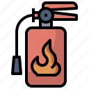 burning, emergency, equipment, extinguisher, fire, security, shapes