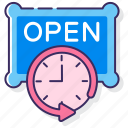 hours, open, opening