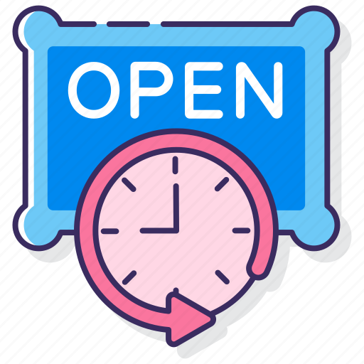 Hours, open, opening icon - Download on Iconfinder